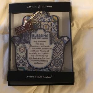 Blue and White Hamsa Home Blessing